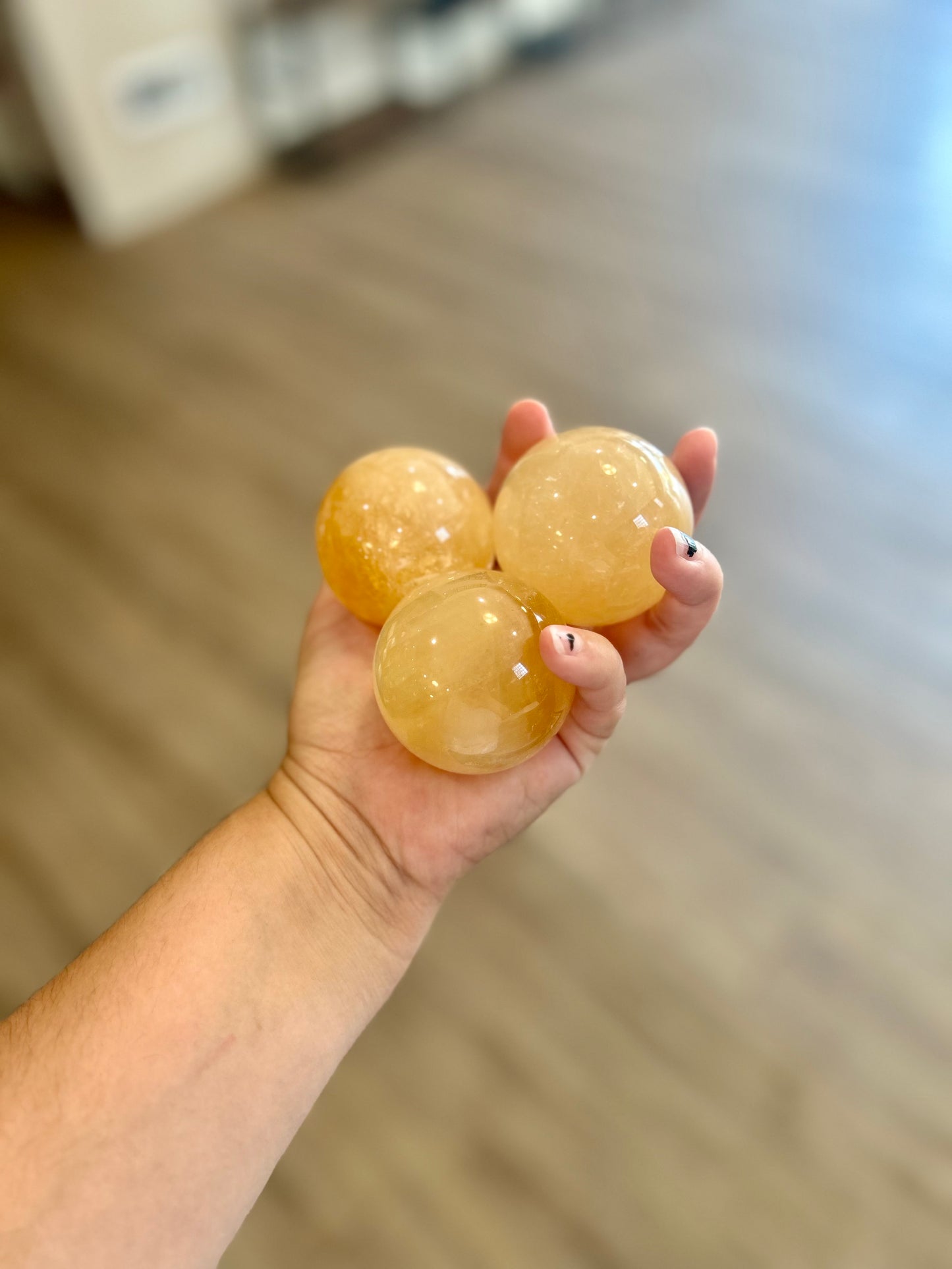 Honey Calcite Sphere