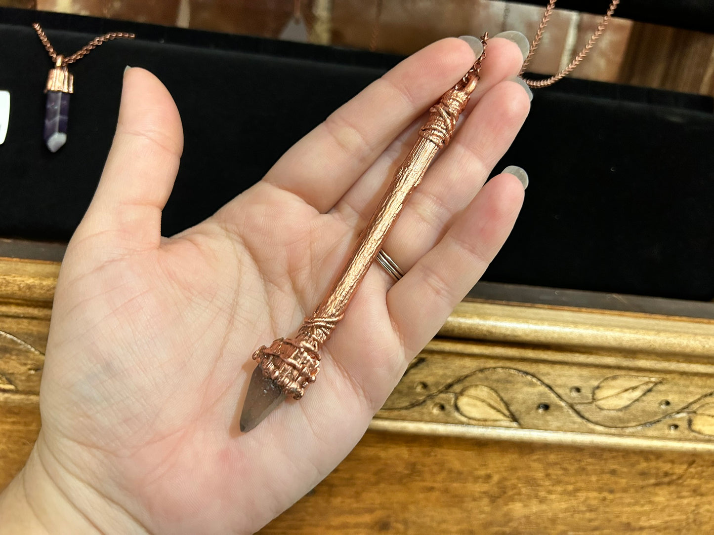 Smoky Quartz Wand Necklace