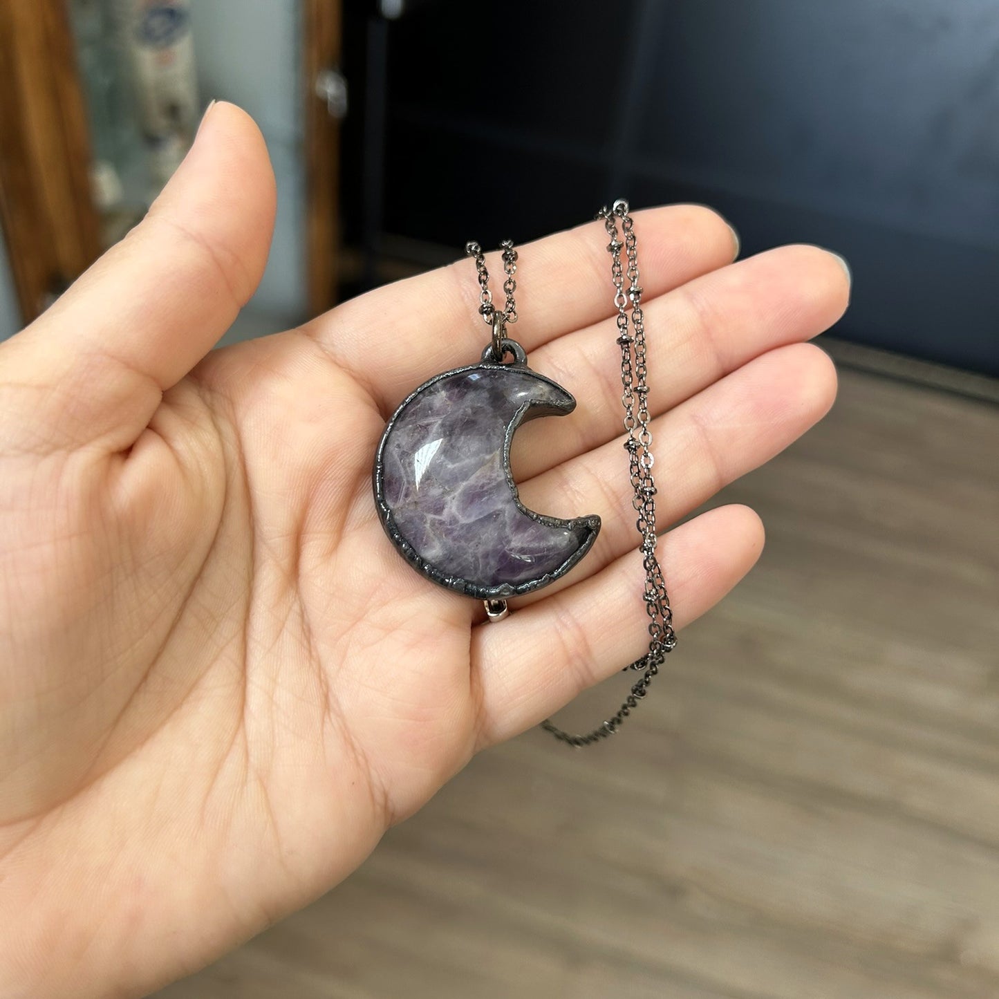 Amethyst Moon Necklace