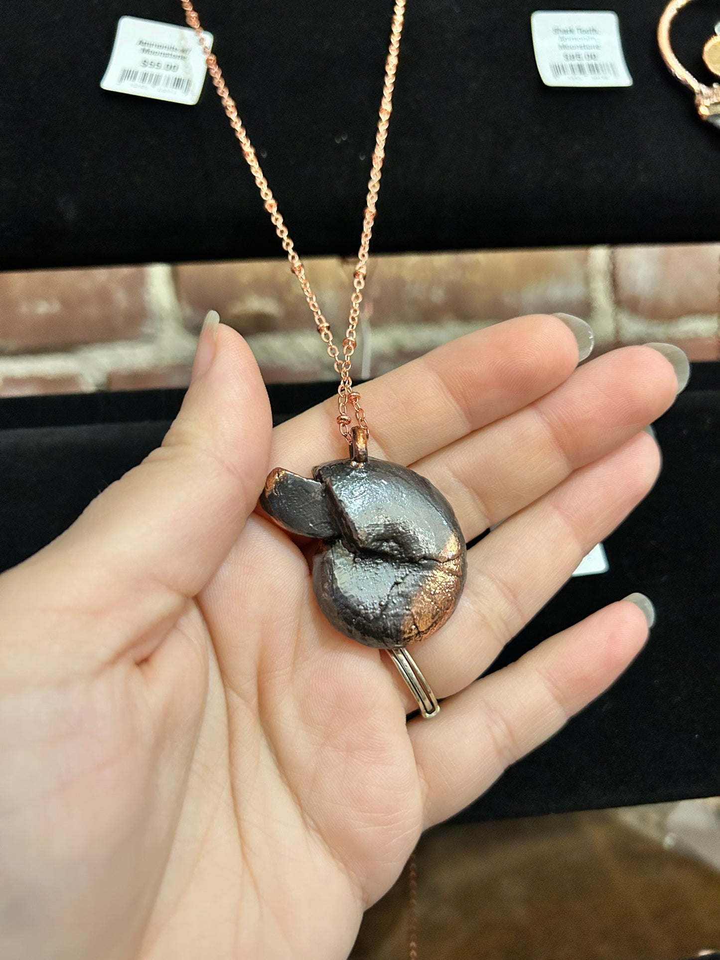 Ammonite Electroformed Necklaces