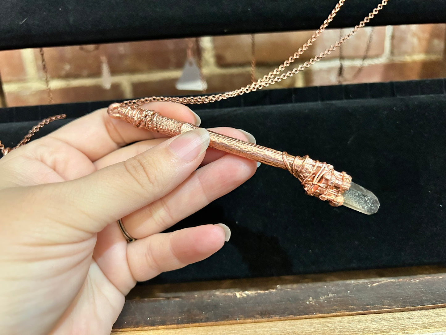 Smoky Quartz Wand Necklace
