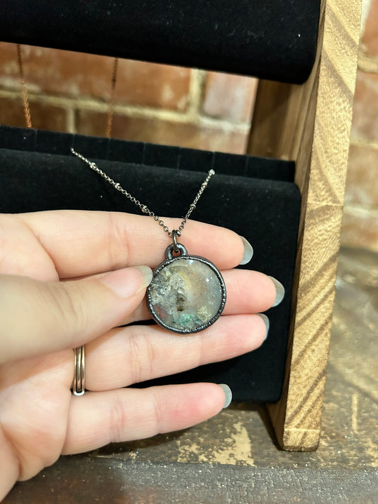 Chrysocolla Electroformed Necklace