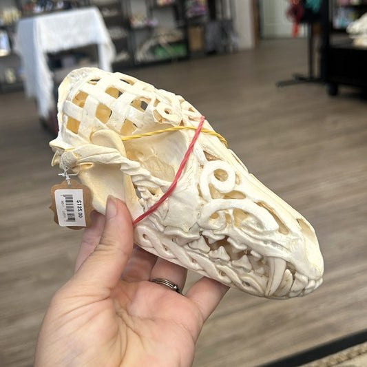 Carved Coyote Skull