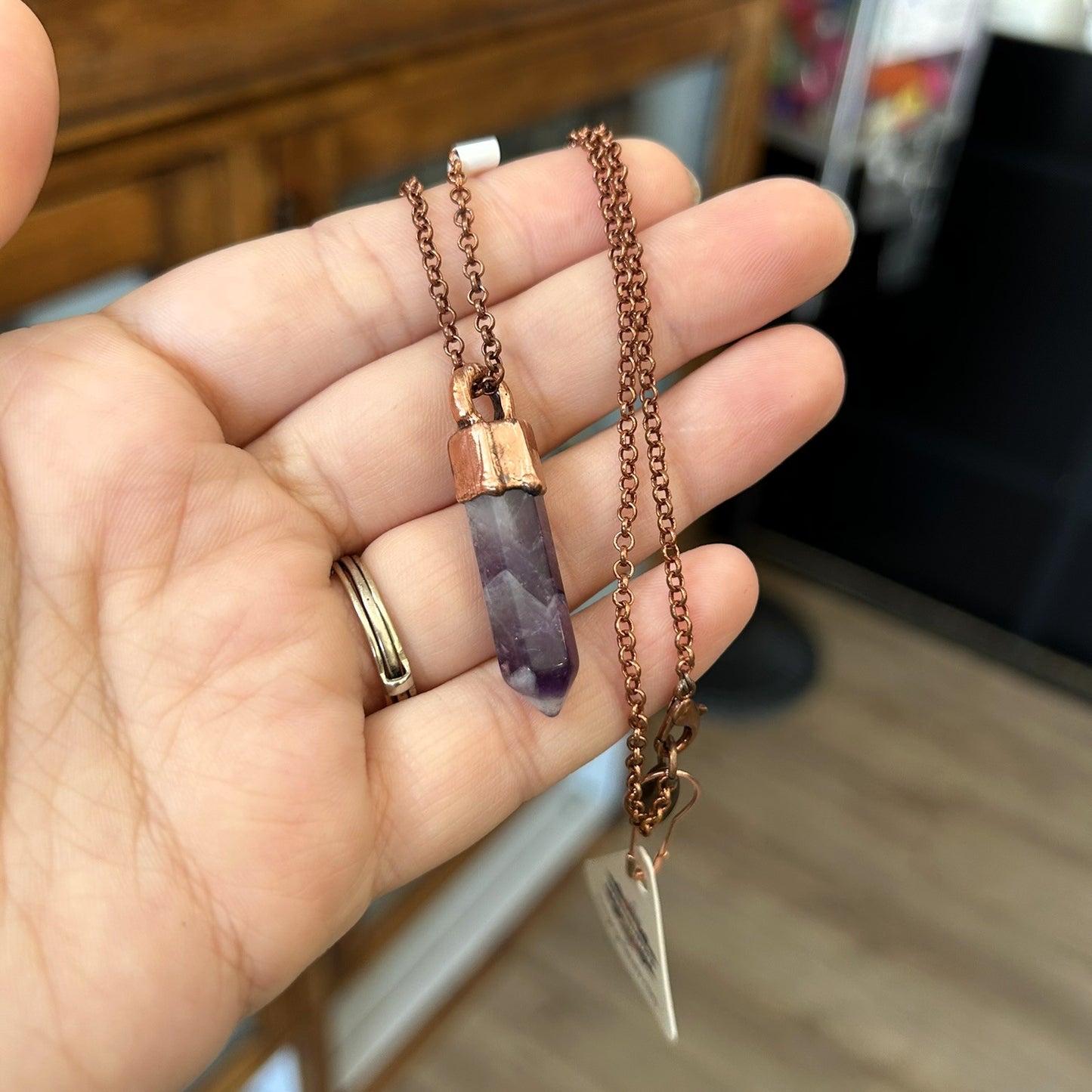 Amethyst Electroformed Necklace
