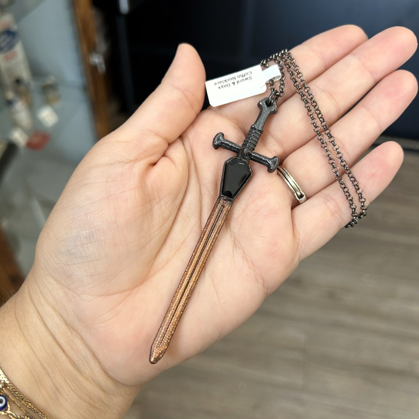 Sword & Onyx Necklace
