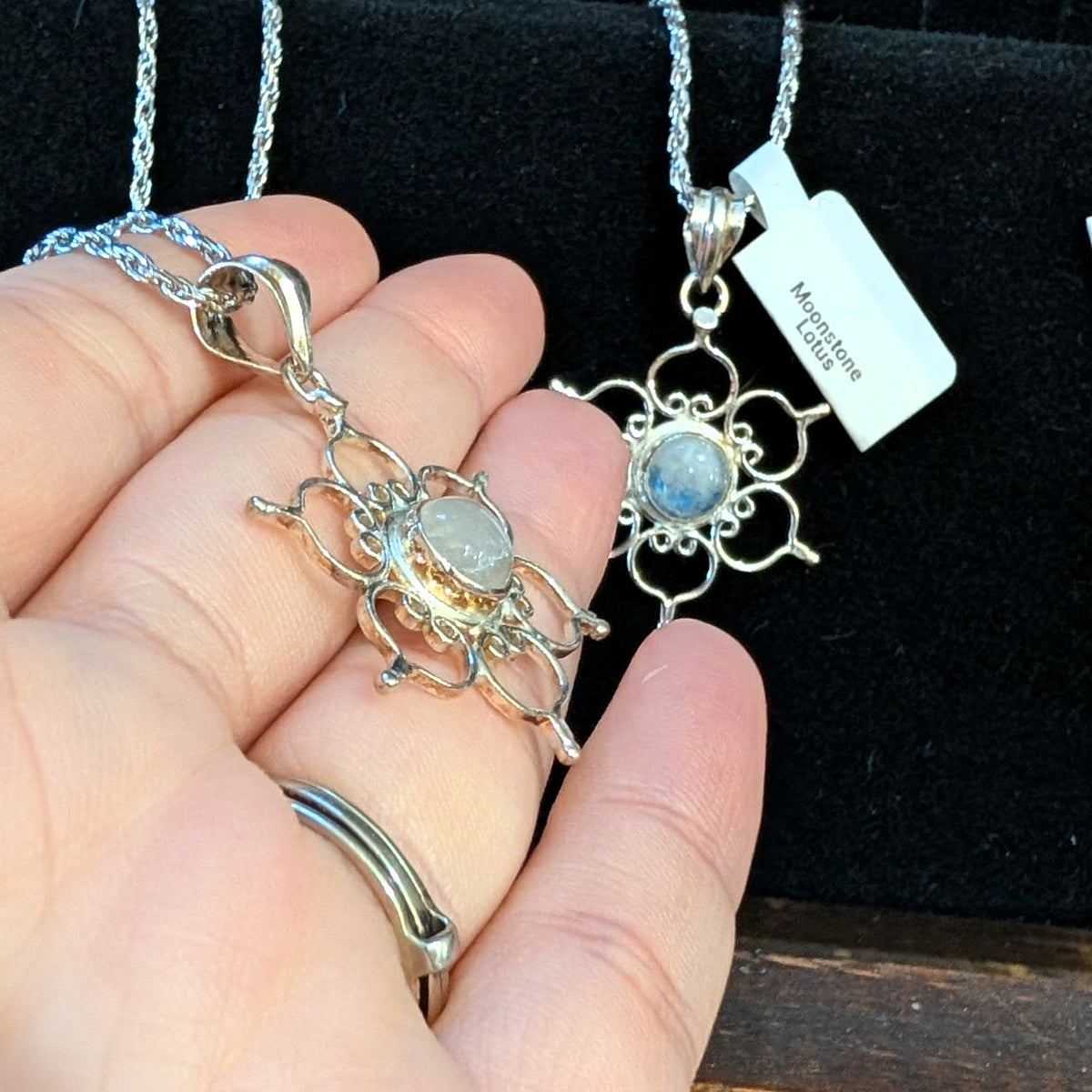 Gemstone Lotus Necklace