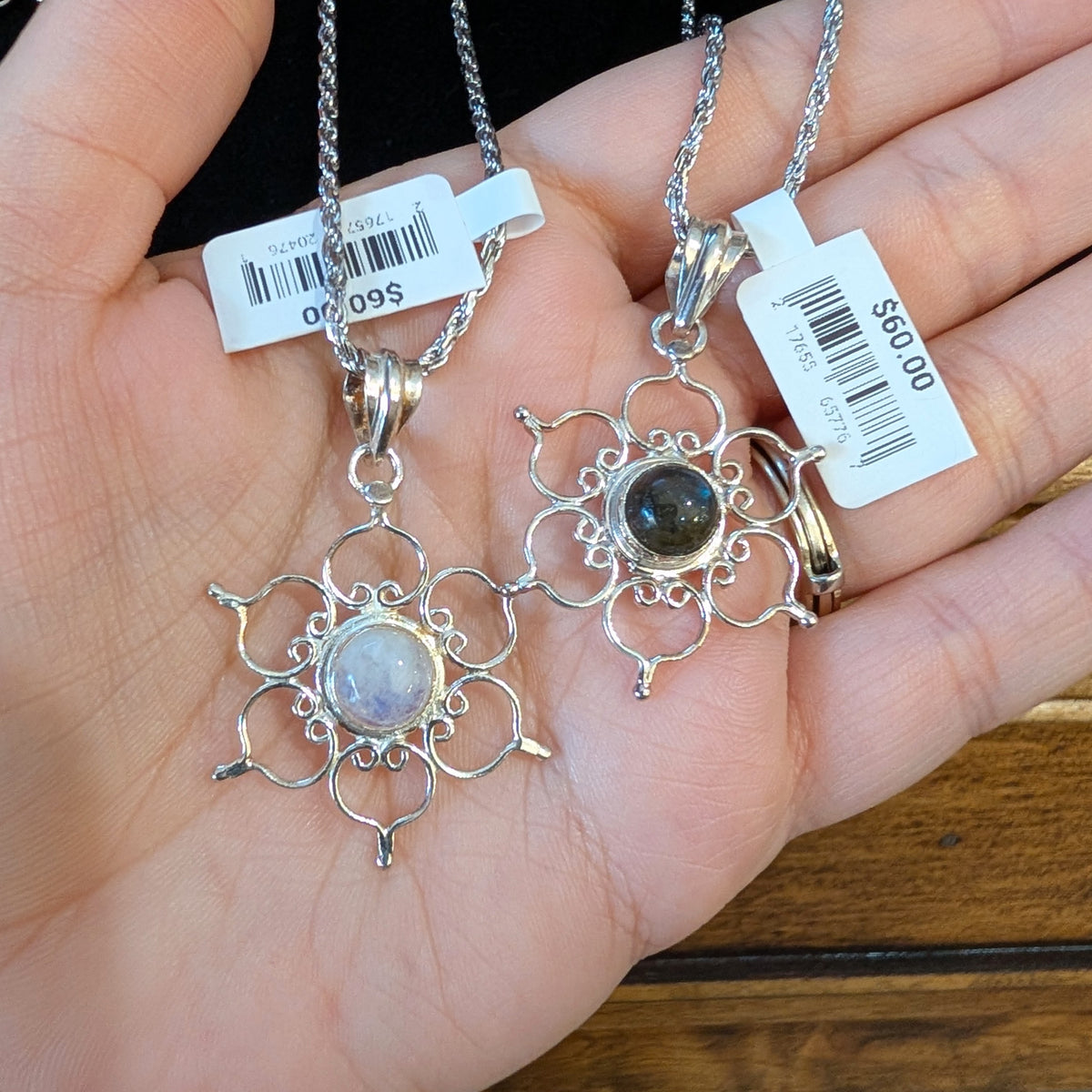 Gemstone Lotus Necklace