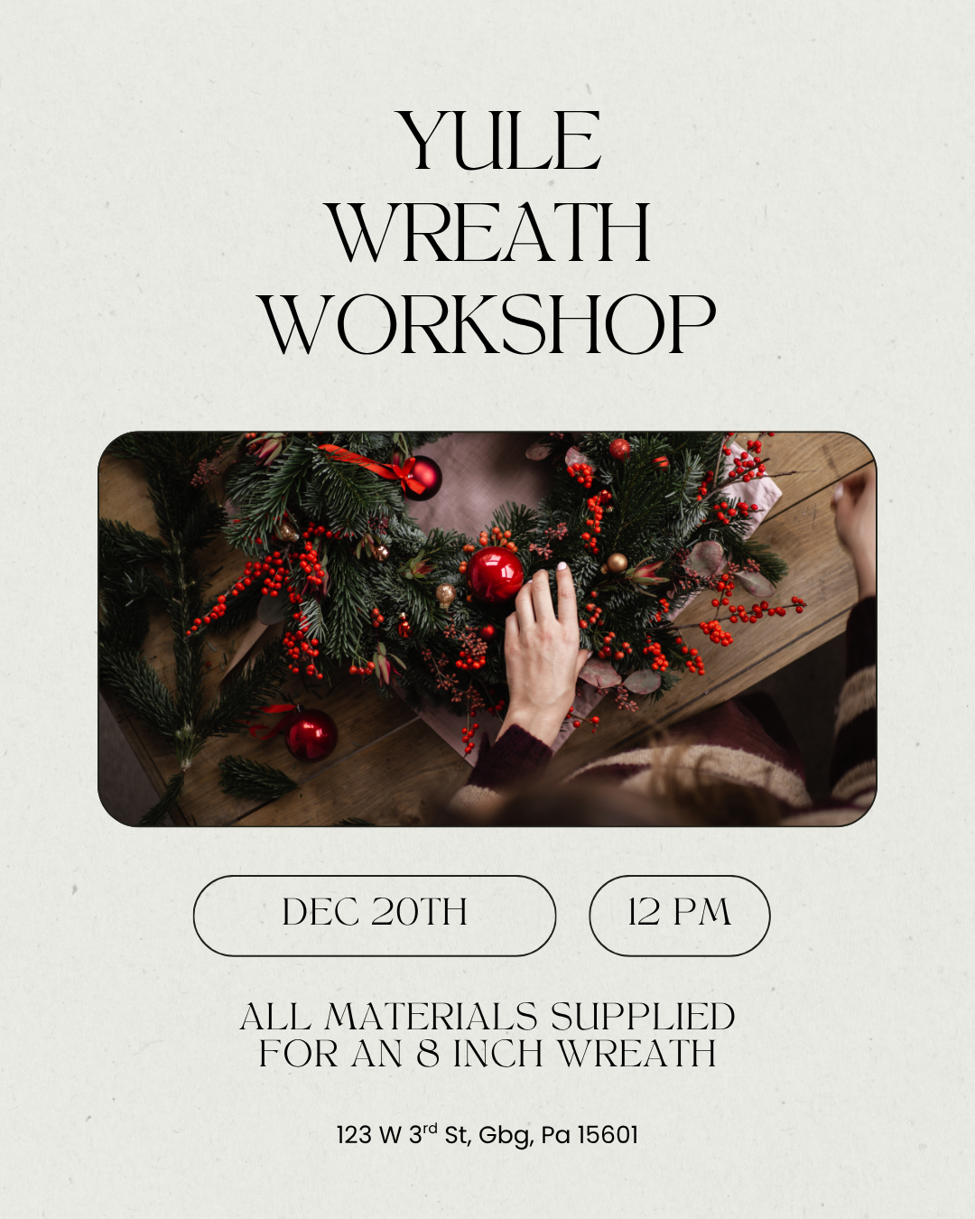 Yule Wreath Workshop